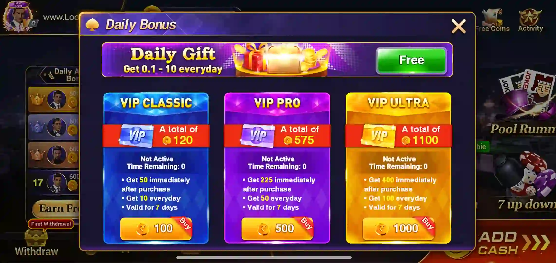 Daily Gift Bonus - Happy Ace Casino